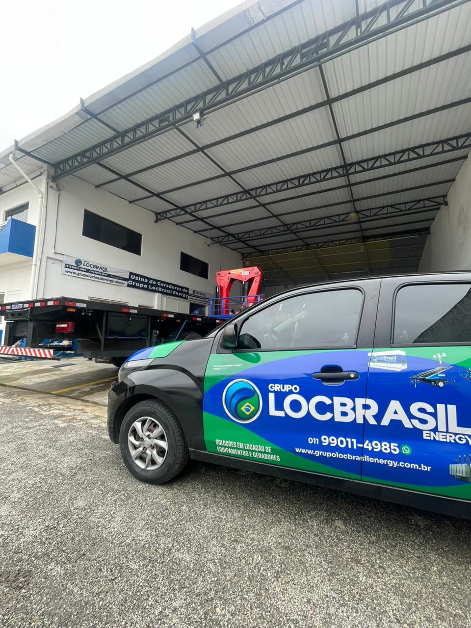 Sede do Grupo LOCBRASIL ENERGY com frota e usina de geradores