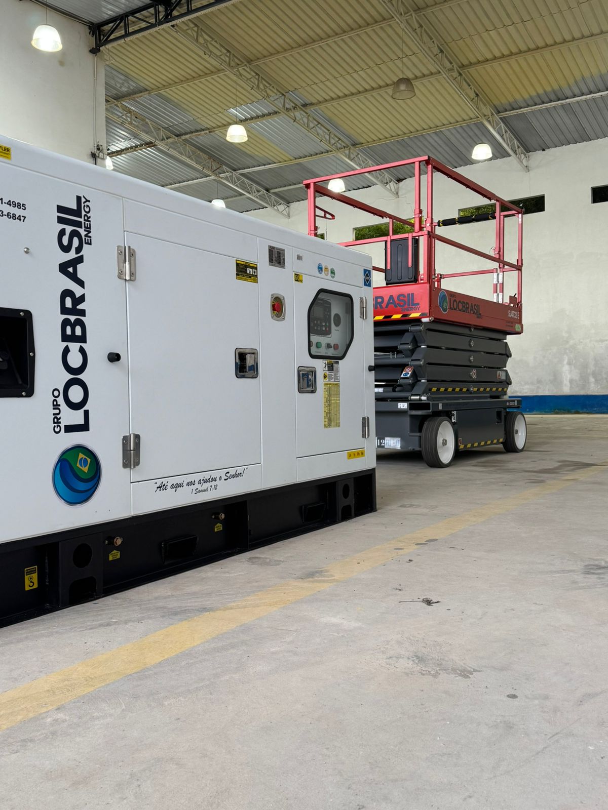 Grupo gerador LOCBRASIL ENERGY pronto para operação